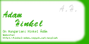 adam hinkel business card